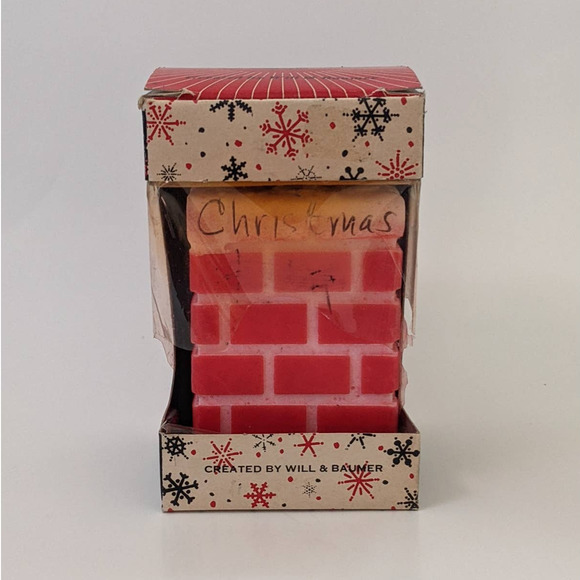 Vintage Mid-Century Christmas Candle, Chimneylite Red Brick Chimney, Kitschy 50s - Picture 3 of 10